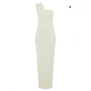 PrettyLittleThing Sage One Shoulder Maxi Dress Size US10